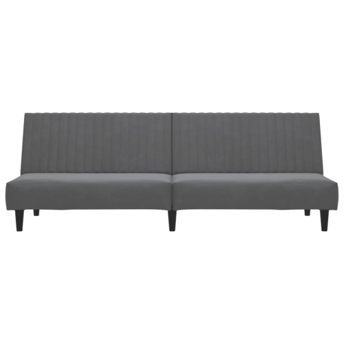 vidaXL 2-Seater Sofa Bed Dark Grey Velvet