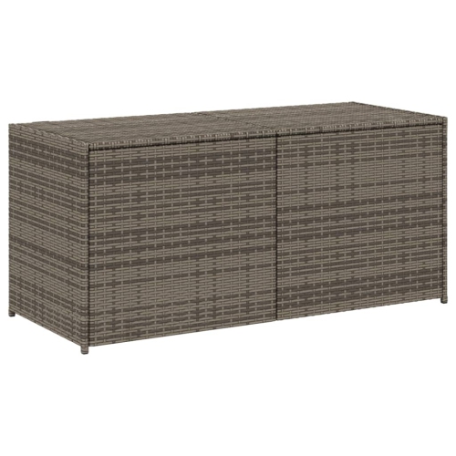 vidaXL Garden Storage Box Grey 283L Poly Rattan