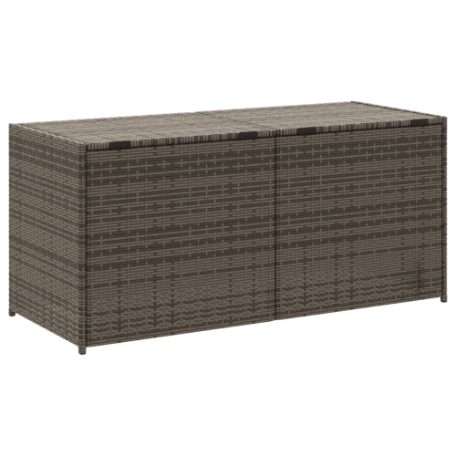 vidaXL Garden Storage Box Grey 283L Poly Rattan