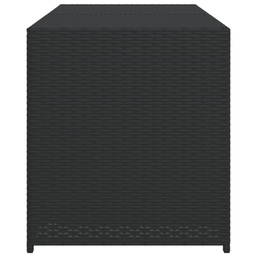 vidaXL Garden Storage Box Black 283L Poly Rattan