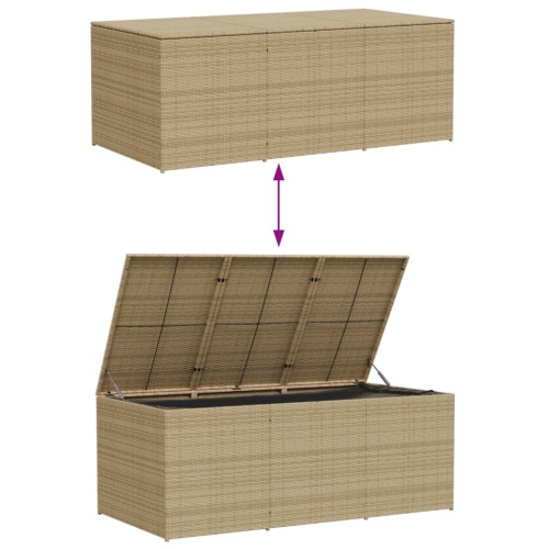 vidaXL Garden Storage Box Mix Beige 984L Poly Rattan