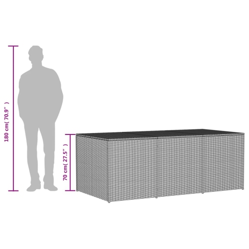 vidaXL Garden Storage Box Mix Beige 984L Poly Rattan