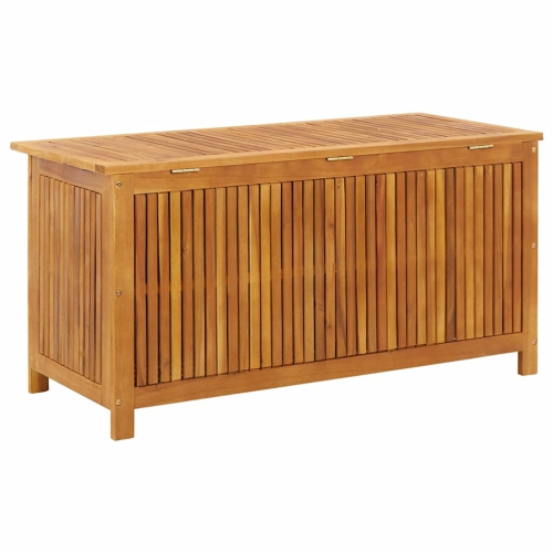 vidaXL Outdoor Storage Box, Deck Box with Lid, 44.5x19.7x22.8 Inches, Solid Acacia Wood