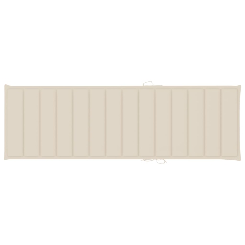 vidaXL Garden Sun Lounger with Cushion Solid Acacia Wood