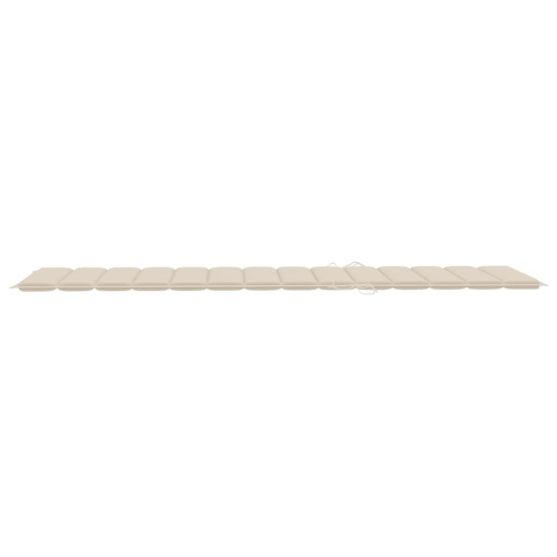 vidaXL Garden Sun Lounger with Cushion Solid Acacia Wood