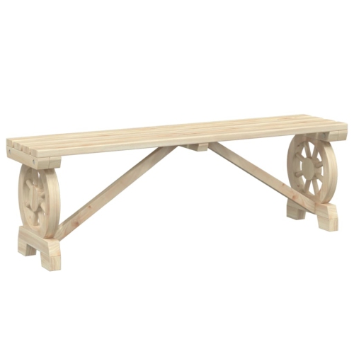 VIDAXL  Garden Bench 115 Cm Solid Wood Fir