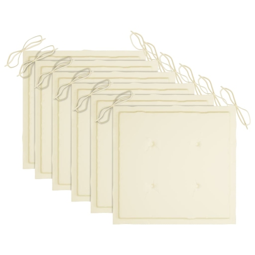 vidaXL Batavia Chairs with Cushions 6 pcs Solid Teak Wood