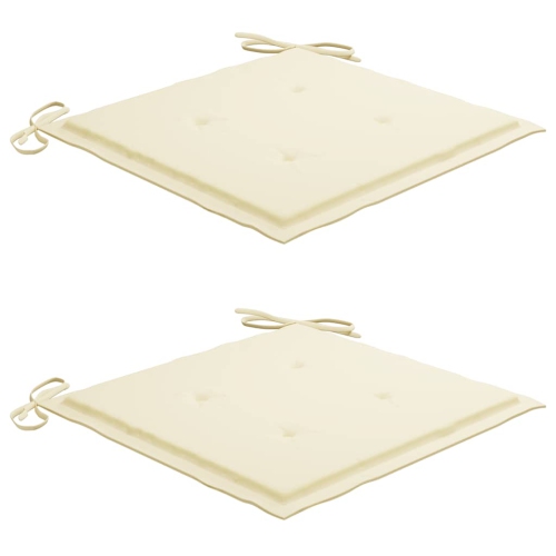 vidaXL Folding Garden Chairs 2 pcs with Cushions Bamboo