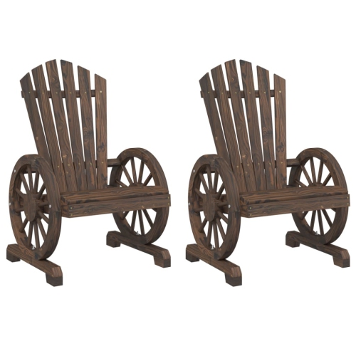 VIDAXL  Garden Adirondack Chairs 2 PCs Solid Wood Fir