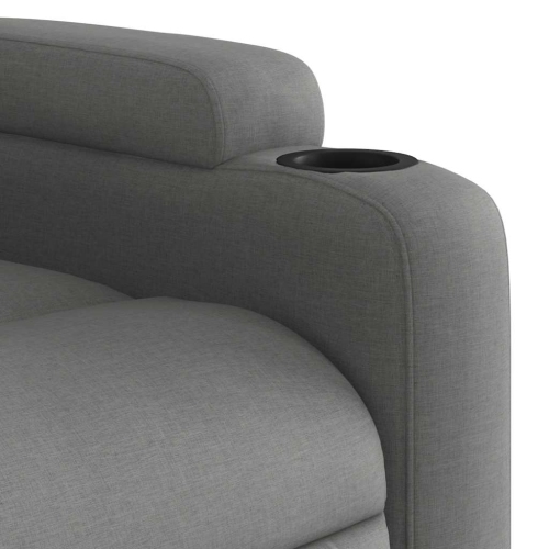 Fauteuil de massage inclinable électrique en tissu gris foncé vidaXL