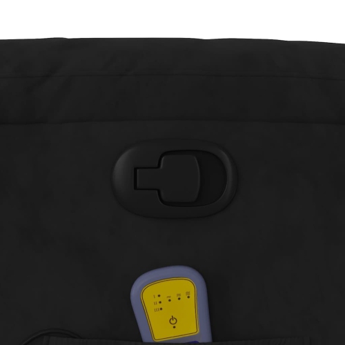 Fauteuil de massage inclinable en microfibre noire de vidaXL