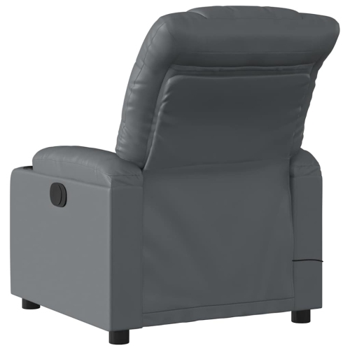 Fauteuil de massage inclinable électrique en similicuir gris vidaXL