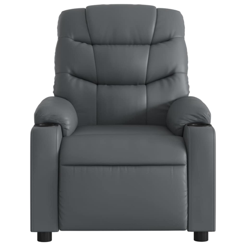 Fauteuil de massage inclinable électrique en similicuir gris vidaXL