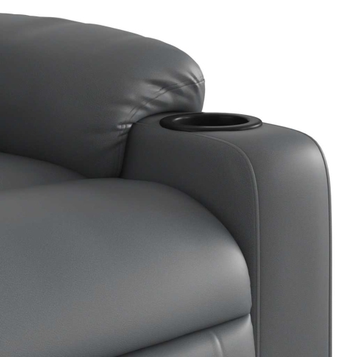 Fauteuil de massage inclinable électrique en similicuir gris vidaXL