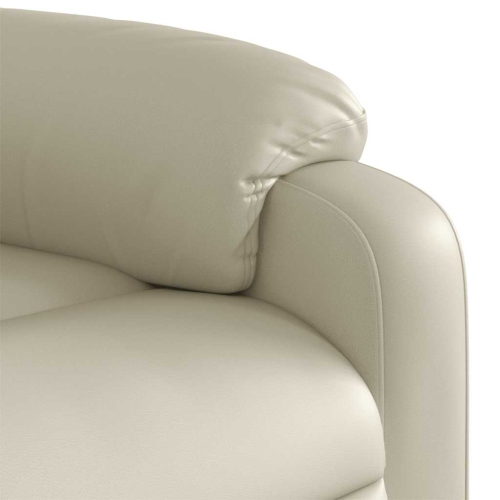 Fauteuil de massage inclinable en similicuir crème de vidaXL