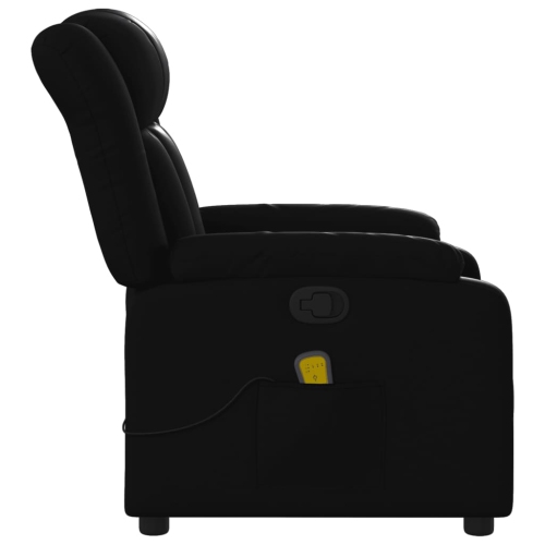 Fauteuil de massage inclinable en similicuir noir vidaXL