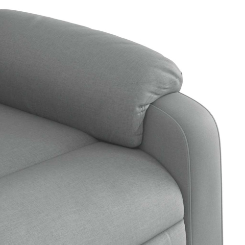 Fauteuil de massage inclinable électrique en tissu gris pâle de vidaXL