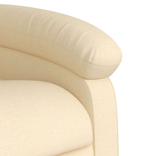 vidaXL Electric Massage Recliner Chair Cream Fabric