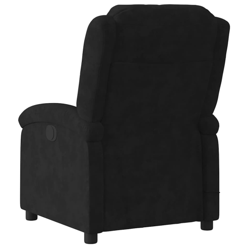 Fauteuil de massage inclinable électrique de vidaXL - velours noir