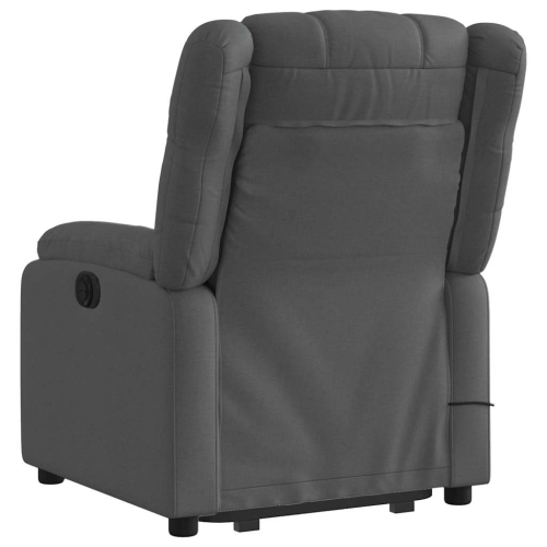 Fauteuil de massage inclinable électrique en tissu gris foncé de vidaXL