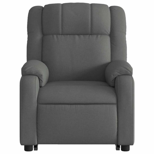 Fauteuil de massage inclinable électrique en tissu gris foncé de vidaXL