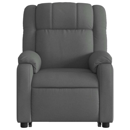 Fauteuil de massage inclinable électrique en tissu gris foncé de vidaXL