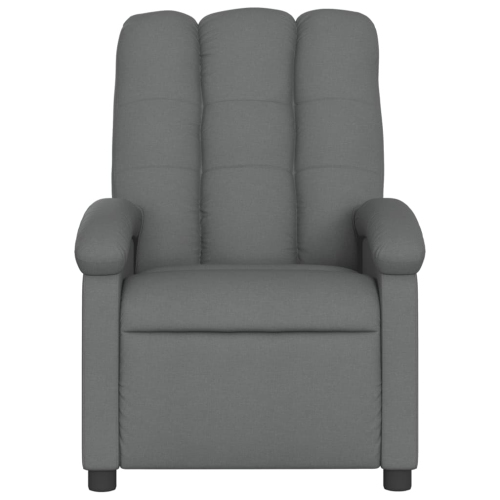 Fauteuil de massage inclinable électrique en tissu gris foncé vidaXL