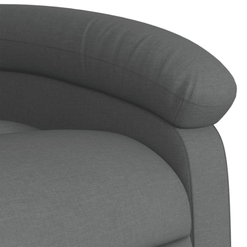 Fauteuil de massage inclinable électrique en tissu gris foncé vidaXL