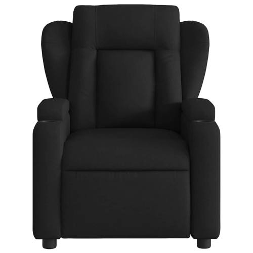 Fauteuil de massage inclinable en tissu noir vidaXL