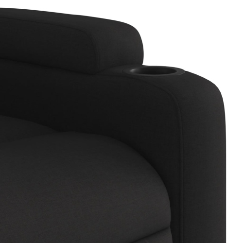 Fauteuil de massage inclinable en tissu noir vidaXL