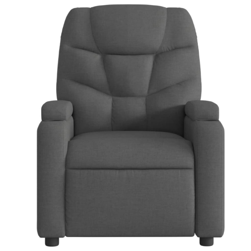 Fauteuil de massage inclinable en tissu gris foncé vidaXL