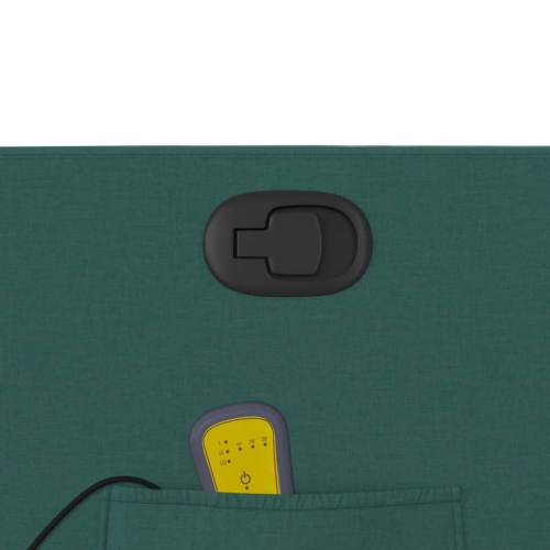 vidaXL Massage Recliner Chair Dark Green Fabric