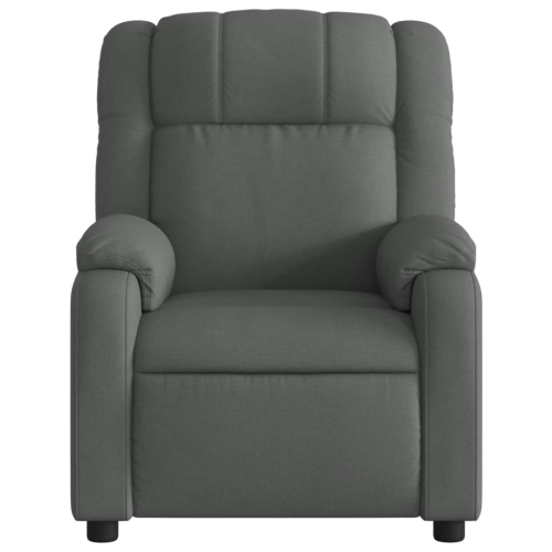 Fauteuil de massage inclinable électrique en tissu gris foncé vidaXL