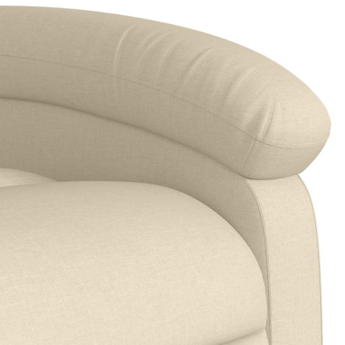 Fauteuil de massage inclinable électrique en tissu crème de vidaXL