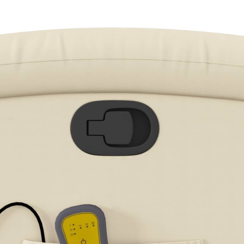 Fauteuil de massage inclinable en similicuir crème de vidaXL