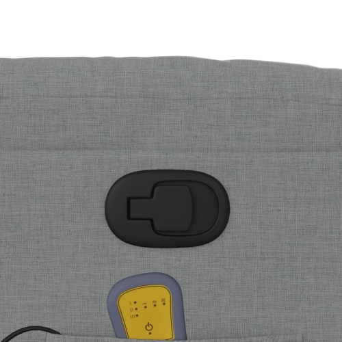 Fauteuil de massage inclinable en tissu gris pâle de vidaXL