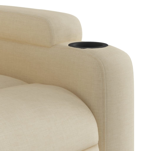 Fauteuil de massage inclinable en tissu crème de vidaXL