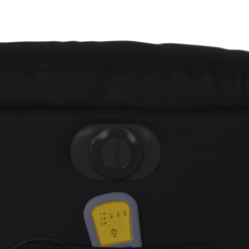 Fauteuil de massage inclinable électrique en similicuir noir vidaXL
