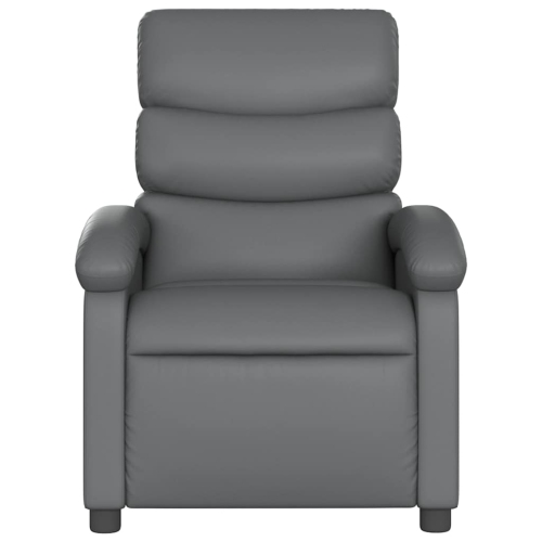 Fauteuil de massage inclinable électrique en similicuir gris vidaXL