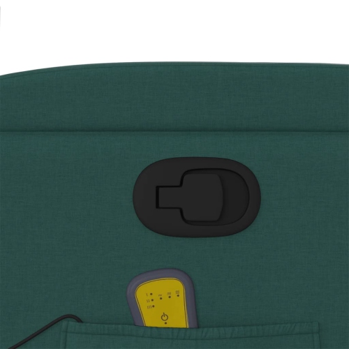 Fauteuil de massage inclinable en tissu vert foncé vidaXL