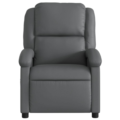 Fauteuil inclinable en similicuir gris vidaXL