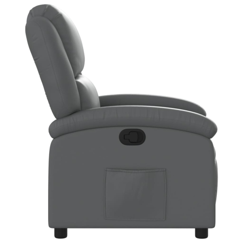 Fauteuil inclinable en similicuir gris vidaXL