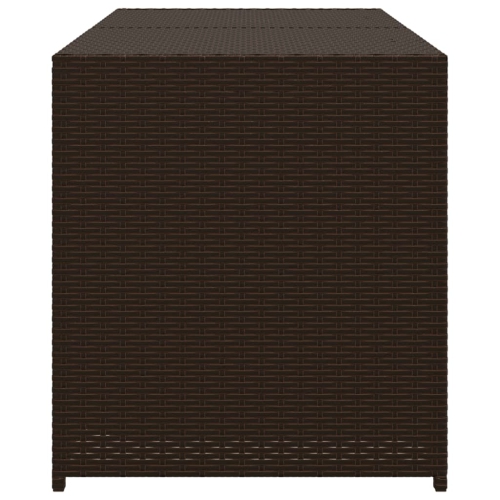 vidaXL Garden Storage Box Brown 283L Poly Rattan