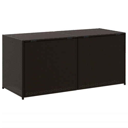 vidaXL Garden Storage Box Brown 283L Poly Rattan