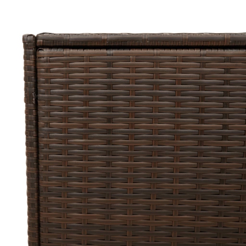 vidaXL Garden Storage Box Brown 283L Poly Rattan