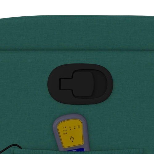 Fauteuil de massage inclinable en tissu vert foncé vidaXL