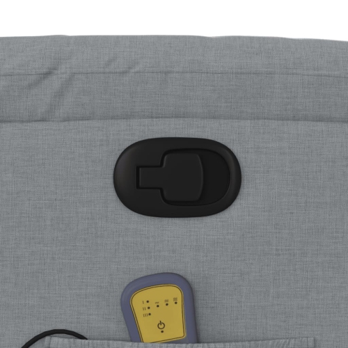 Fauteuil de massage inclinable en tissu gris pâle de vidaXL