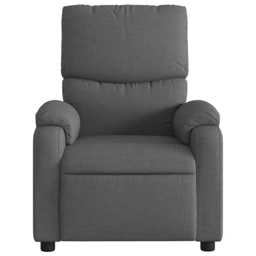 Fauteuil de massage inclinable électrique en tissu gris foncé vidaXL