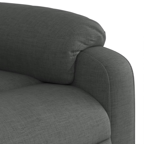 Fauteuil de massage inclinable électrique en tissu gris foncé vidaXL