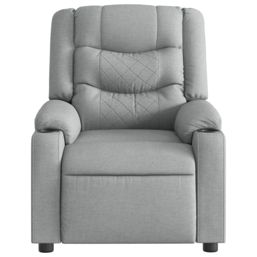 Fauteuil de massage inclinable en tissu gris pâle de vidaXL